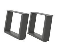 Console Table Legs U-Shaped Desk Legs Metal Bar Stand DIY 2 pcs Steel vidaXL