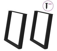 Console Table Legs U-Shaped Desk Legs Metal Bar Stand DIY 2 pcs Steel vidaXL