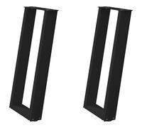 Console Table Legs U-Shaped Desk Legs Metal Bar Stand DIY 2 pcs Steel vidaXL