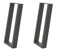 Console Table Legs U-Shaped Desk Legs Metal Bar Stand DIY 2 pcs Steel vidaXL