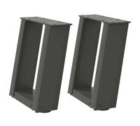 Console Table Legs U-Shaped Desk Legs Metal Bar Stand DIY 2 pcs Steel vidaXL