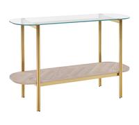 Console Table LOVELL Tempered Glass Gold