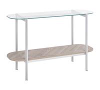 Console Table LOVELL Tempered Glass Silver