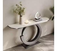 Console Table, Modern Entryway Accent Table with Geometric Metal Frame, Long Sofa Table for Hallway and Foyer, Stylish Living Room Furniture