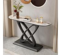 Console Table Modern with Metal Base - Entryway Sofa Table for Living Room, Hallway, Entrance (Black 2)