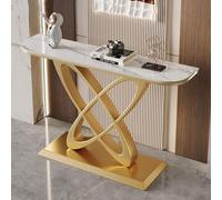 Console Table Modern with Metal Base - Entryway Sofa Table for Living Room, Hallway, Entrance (Gold 1)