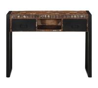 Console Table Multicoloured 100 x 35 x 75 cm Solid Wood Reclaimed Wood with Drawer, Shelf and Storage Space, Hallway Table for Living Room, Bedroom, Entrance Area