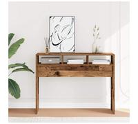 Console Table Old Wood 105x30x80cm Engineered Wood Slim Hallway Table with Shelf