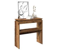 Console Table Oldwood 80x30x80 cm Engineered Wood Narrow Slim Hallway Sofa Table