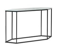Beliani Console Table Perrin Tempered Glass Marble/ Black