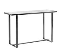 Console Table PLANO Tempered Glass White Marble