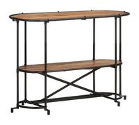 Console Table Rough Mango Wood & Black Iron 110x42x76 cm Brown Rustic Industrial