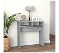 Console Table Slim Hallway Engineered Wood Grey Sonoma 78x30x80 cm with 1 Shelf