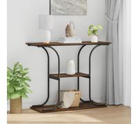 Console Table Smoked oak 101 x 35 x 80.5 cm Engineered wood Berkfield Home Brown One Size