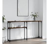 Console Table Smoked Oak 145x22.5x75 cm Engineered Wood Berkfield Home Brown One Size