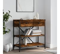 (smoked oak, 75 x 34.5 x 75 cm) vidaXL Console Table with Drawers and Shelves Side End Table Engineered Wood