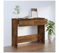 Console Table Smoked Oak 90x36x75cm Engineered Wood Narrow Hallway Console Shelf