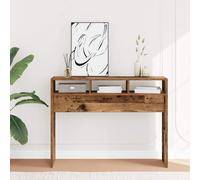 Console Table Smoked Oak Engineered Wood 105x30x80 cm Narrow Hallway Slim