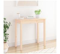 Console Table Solid Pinewood Natural 80x40x75cm Rustic Untreated Wood Entryways