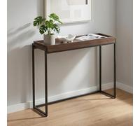 Console Table Solid Wood with Storage, Farmhouse Entryway Table, Slim Sofa Table for Hallway and Living Room, Easy to Assemble, 60 x 25 x 80 cm