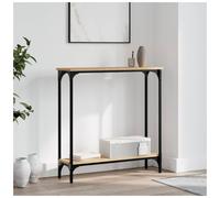 Console Table Sonoma Oak 75x22.5x75 cm Engineered Wood Metal Frame Industrial XL