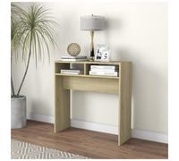 Console Table Sonoma Oak 78x30x80cm Engineered Wood Hallway Slim Entryway Shelf