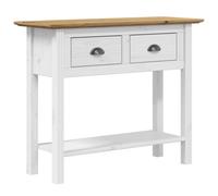 (brown) vidaXL Console Table Tea Side Table Hallway Accent End Table Solid Wood Pine