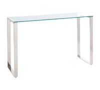 Console Table TILON Tempered Glass Silver