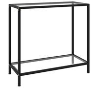Console Table Transparent 80 cm Tempered Glass Accent Side End Desk vidaXL