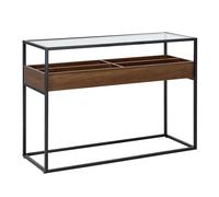 Beliani Console Table WACO Tempered Glass Black, Black