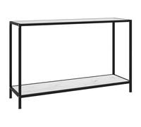 vidaXL Console Table White 120x35x75 cm Tempered Glass UK HOT