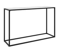 Console Table White 120x35x75 cm Tempered Glass Side Hall End Desk Home vidaXL
