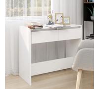 Console Table White 89x41x76.5cm Engineered Wood Narrow Hall Storage Drawer Unit