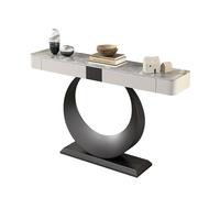 Console Table with 2 Drawers, Marble Top Hallway Table, Modern Entryway Table for Living Room, Elegant Luxury Design, Functional Furniture Solution