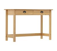 vidaXL Solid Wood Pine Console Table Hill with 2 Drawers End Accent Table