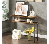 Console Table With 2 Shelves Rafaelo Mobilia Brown One Size