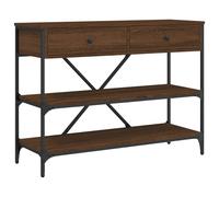 vidaXL Console Table with Drawers and Shelves Smoked Oak Engineered Wood