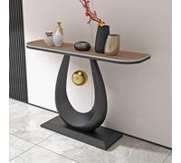Console Table with Geometric Metal Legs for Living Room Decor