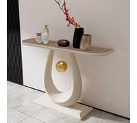 Console Table with Geometric Metal Legs for Living Room Decor