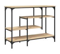 (sonoma oak) vidaXL Console Table with Shelves Accent End Table Hallway Side Sofa Table