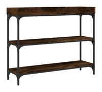 vidaXL Console Table with Shelves Hallway End Table Side Table Smoked Oak