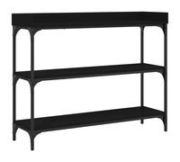 vidaXL Console Table with Shelves Hallway End Table Side Accent Table Black