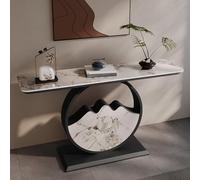 Console Table with Stone Top, Modern Entryway Table for Living Room, Luxury Sofa Table, Hallway Foyer Table