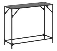 (transparent, 98 x 35 x 81 cm) vidaXL Console Table with Transparent Glass Top End Table Side Table Steel