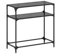Console Table with Transparent Glass Top End Table Side Table Steel vidaXL