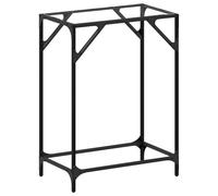 Console Table with Transparent Glass Top End Table Side Table Steel vidaXL