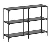 Console Table with Transparent Glass Top End Table Side Table Steel vidaXL