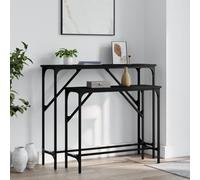 Console Tables 2 pcs Black Engineered Wood Berkfield Home Black One Size
