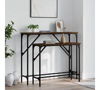 (brown oak) vidaXL Console Table Side End Table Hallway Sofa Tables 2 pcs Engineered Wood