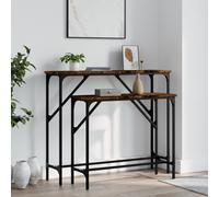 Console Tables 2 pcs Smoked Oak Engineered Wood Berkfield Home Brown One Size